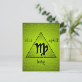 Carte Postale Virgo Holistic Triangle Esprit Corps Esprit Vert (Debout devant)