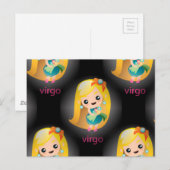 Carte Postale virgo kawaii (Devant / Derrière)