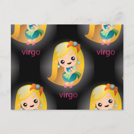 Carte Postale virgo kawaii (Devant)