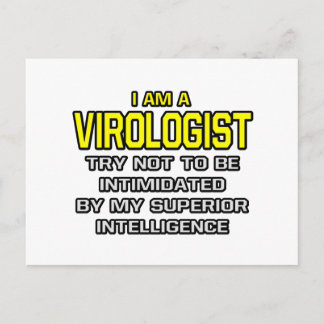 Carte Postale Virologiste...Intelligence supérieure