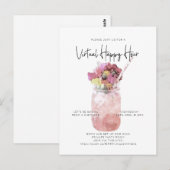 Carte Postale Virtual Cocktail Party Distance sociale Happy Hour (Devant / Derrière)