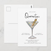 Carte Postale Virtual Cocktail Party Quaratini Distance sociale (Devant / Derrière)