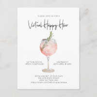 Virtual Happy Hour Social Distance Cocktail Party