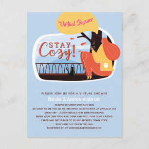 Carte Postale Virtual Party Baby Fête des mariées Anniversaire G