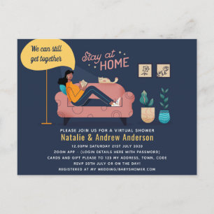 Carte Postale Virtual Party Baby Fête des mariées Anniversaire G