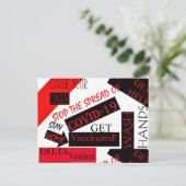 CARTE POSTALE VIRUS CORONA  (Debout devant)