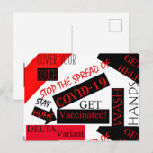 CARTE POSTALE VIRUS CORONA  (Devant / Derrière)