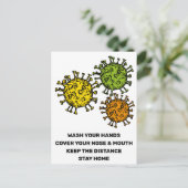 Carte Postale Virus Covid19 (Debout devant)