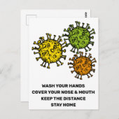 Carte Postale Virus Covid19 (Devant / Derrière)