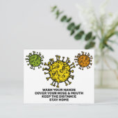 Carte Postale Virus Covid19 (Debout devant)