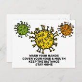 Carte Postale Virus Covid19 (Devant / Derrière)