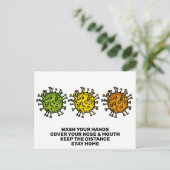 Carte Postale Virus Covid19 (Debout devant)