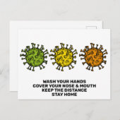 Carte Postale Virus Covid19 (Devant / Derrière)