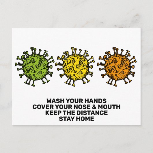 Carte Postale Virus Covid19 (Devant)