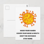 Carte Postale Virus Covid19 (Devant / Derrière)