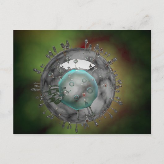 Carte Postale Virus de l'influenza, regard en verre (Devant)