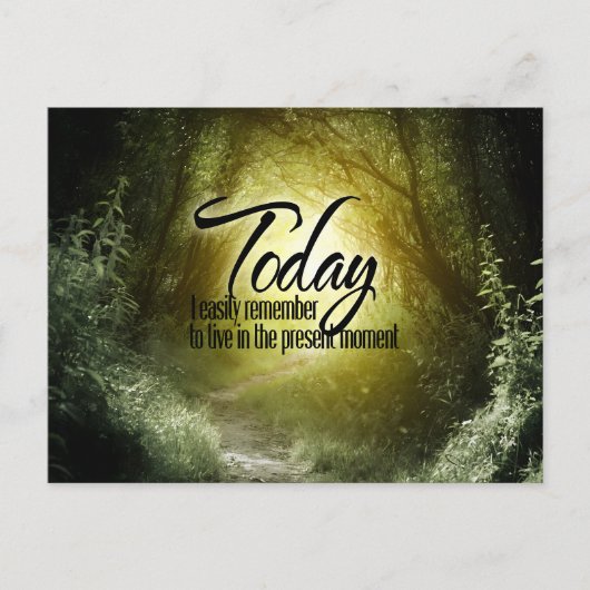 Carte Postale "Vis dans le présent" Motivation Affirmation (Devant)