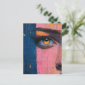 Carte Postale Visage Abstrait (Debout devant)