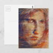 Carte Postale Visage Abstrait (Devant / Derrière)