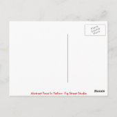 Carte Postale Visage Abstrait Jaune (Dos)