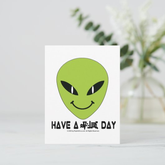 Carte Postale Visage Alien (Debout devant)