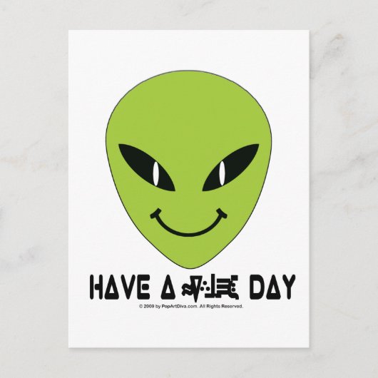 Carte Postale Visage Alien (Devant)