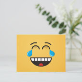 Carte Postale Visage avec des larmes de joie (Debout devant)