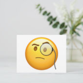 Carte Postale Visage avec Monocle - Emoji (Debout devant)