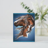 Carte postale Visage Cheval Paint (Debout devant)