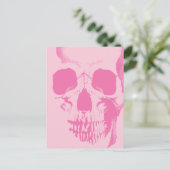 Carte Postale Visage crâne rose (Debout devant)