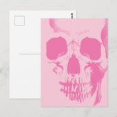 Carte Postale Visage crâne rose (Devant / Derrière)