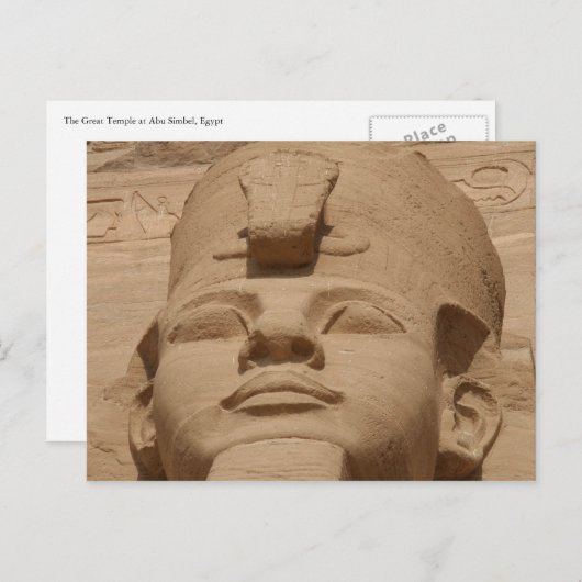 Carte Postale visage d'Abou Simbel (Devant / Derrière)