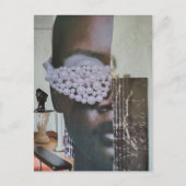 Carte Postale Visage dans le collage du salon (Devant)