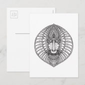 Carte Postale Visage de babouin inspiré (Devant / Derrière)