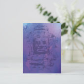 Carte Postale Visage de Bayon violet (Debout devant)