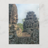 Carte Postale Visage de Bouddha en pierre au temple Bayon, Angko (Devant)