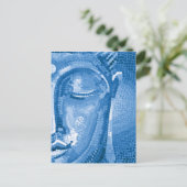 Carte Postale Visage de Bouddha Mosaïque Bleue (Debout devant)