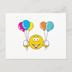 Carte Postale Visage de Célébration de Ballons