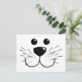Carte Postale Visage de chat Kitty souriant (Debout devant)