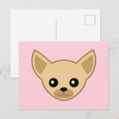Carte Postale Visage de Chihuahua (Devant / Derrière)