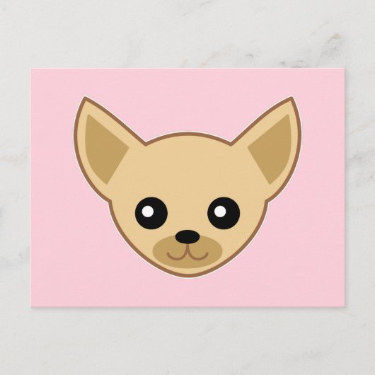Carte Postale Visage de Chihuahua (Devant)