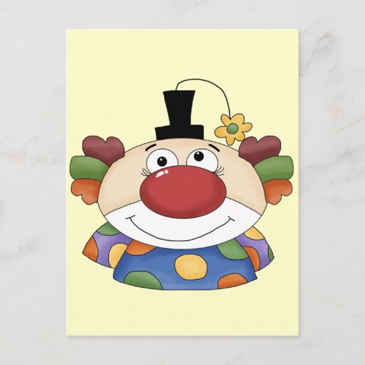 Carte Postale Visage de clown doux (Devant)
