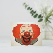 Carte Postale Visage de clown vintage (Debout devant)