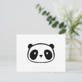 Carte Postale Visage de dessin animé de panda géant dodu (Debout devant)