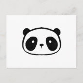 Carte Postale Visage de dessin animé de panda géant dodu (Devant)