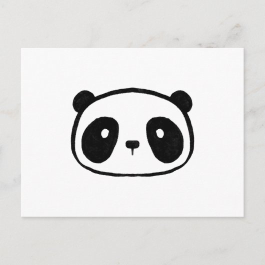 Carte Postale Visage de dessin animé de panda géant dodu (Devant)