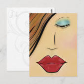 Carte Postale Visage de femme (Devant / Derrière)