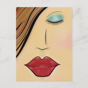 Carte Postale Visage de femme