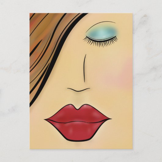 Carte Postale Visage de femme (Devant)