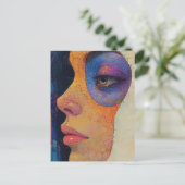 Carte Postale Visage de femme abstrait (Debout devant)